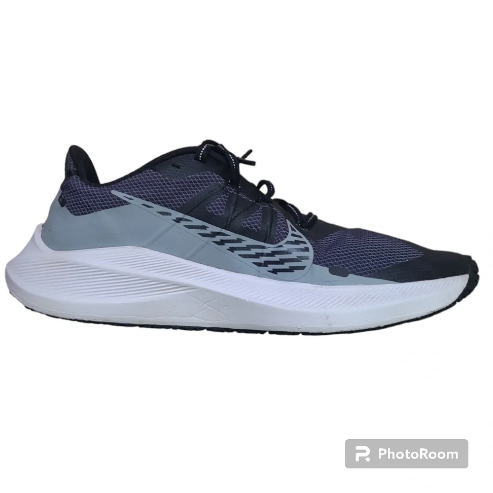 Nike Air Zoom Winflo 7 Shield Running Shoes Obsidian Mist Black Men's Size 10 - Picture 4 of 13